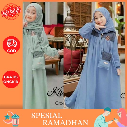 Villia Kids Vol 3 Set Hijab Original By Putri Alifa - Termasuk Kerudung Jilbab Gamis Baju Muslim Ana