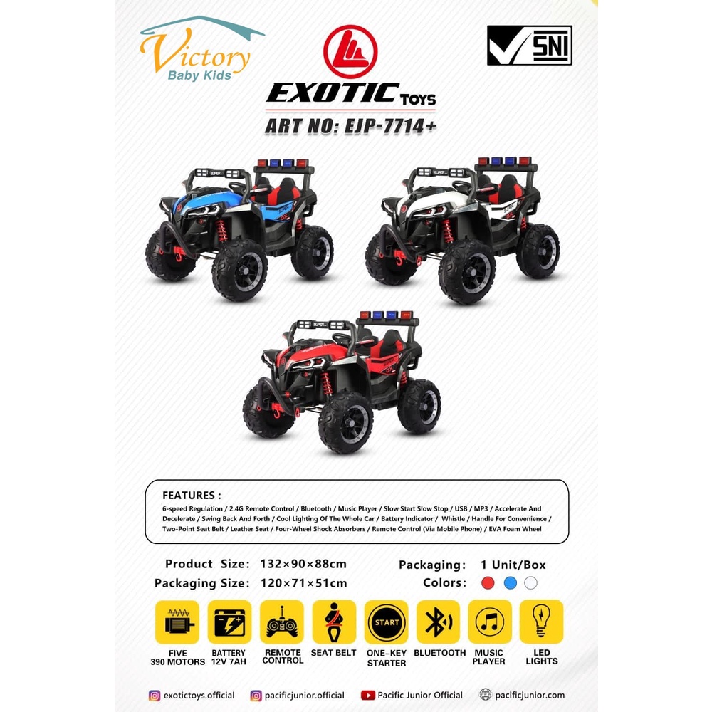Exotic EJP 7714+ Mobil Aki - Mobil Mainan Anak