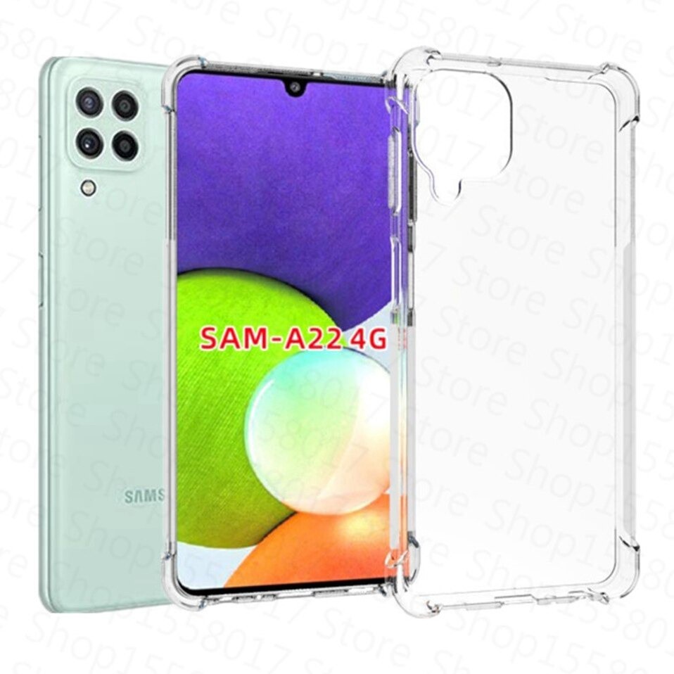 Softcase anti crack Samsung A22 4G , Samsung A22 5G silikon bening transparan