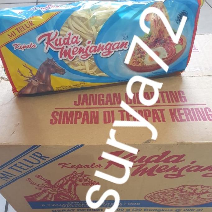 

1 dus mie telur mie kuda menjangan MIE LEBAR MIE GEPENG 20 bungkus - 1