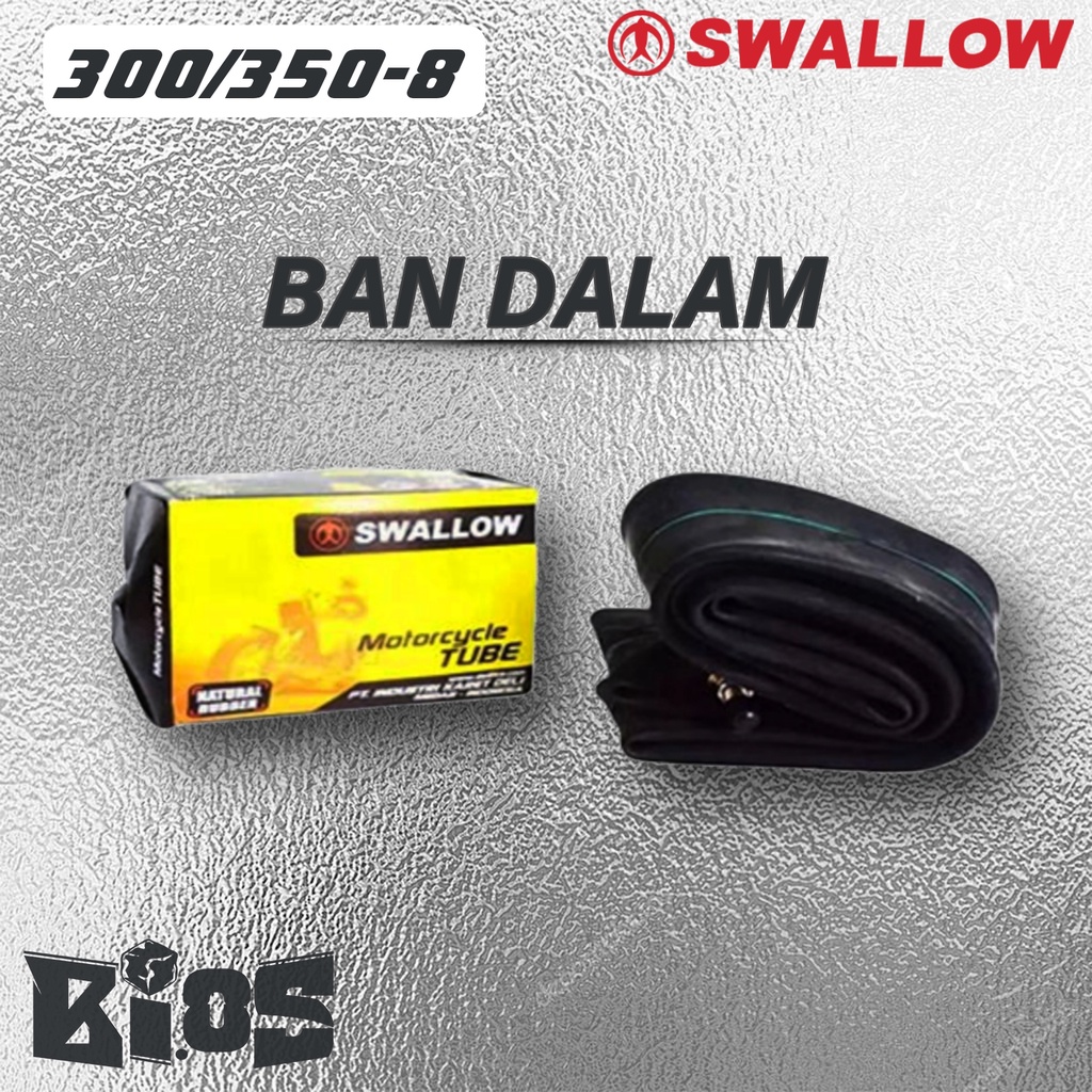 BAN DALAM SWALLOW VESPA 2TAK RING 8 &amp; 10 UKURAN TERLENGKAP