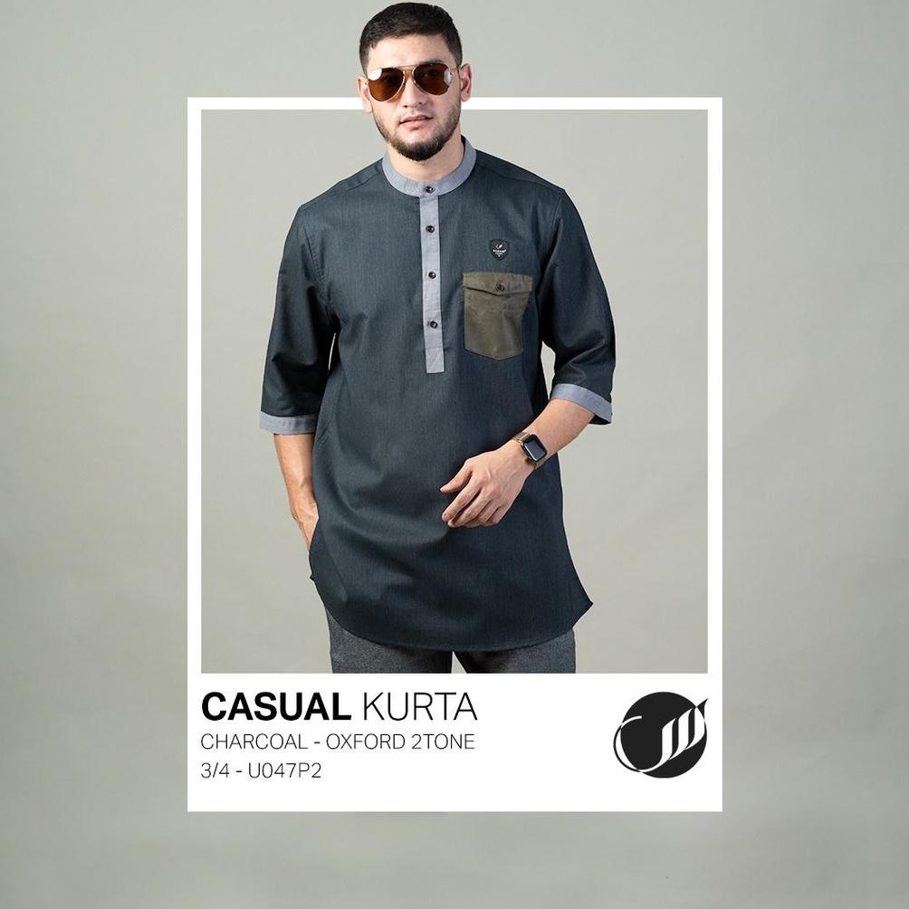 Samase Kurta Casual U047P Baju Koko Kurta Pakaian Muslim Pria Aki Laki Dewasa Kurta Pakistan Samase 