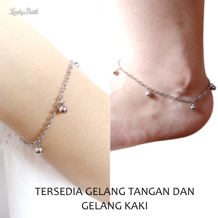 Gelang Tangan Kaki Wanita Titanium Anti Karat dan Luntur Kekinian Import Model Terbaru Res4 - Lovelybutik