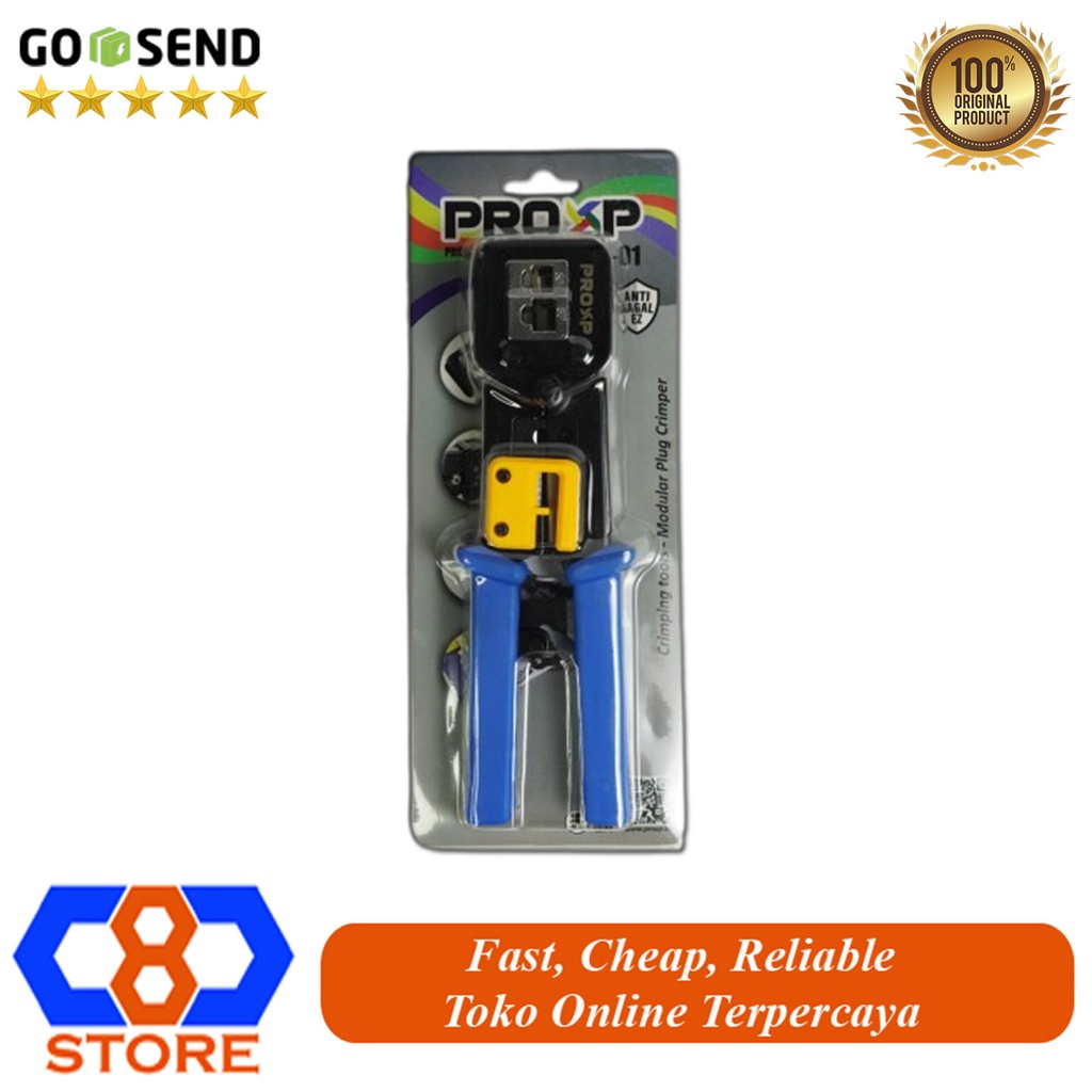 TANG CRIMPING RJ45 BAGUS PROXP EZ-CTZL2-01 ANTI GAGAL