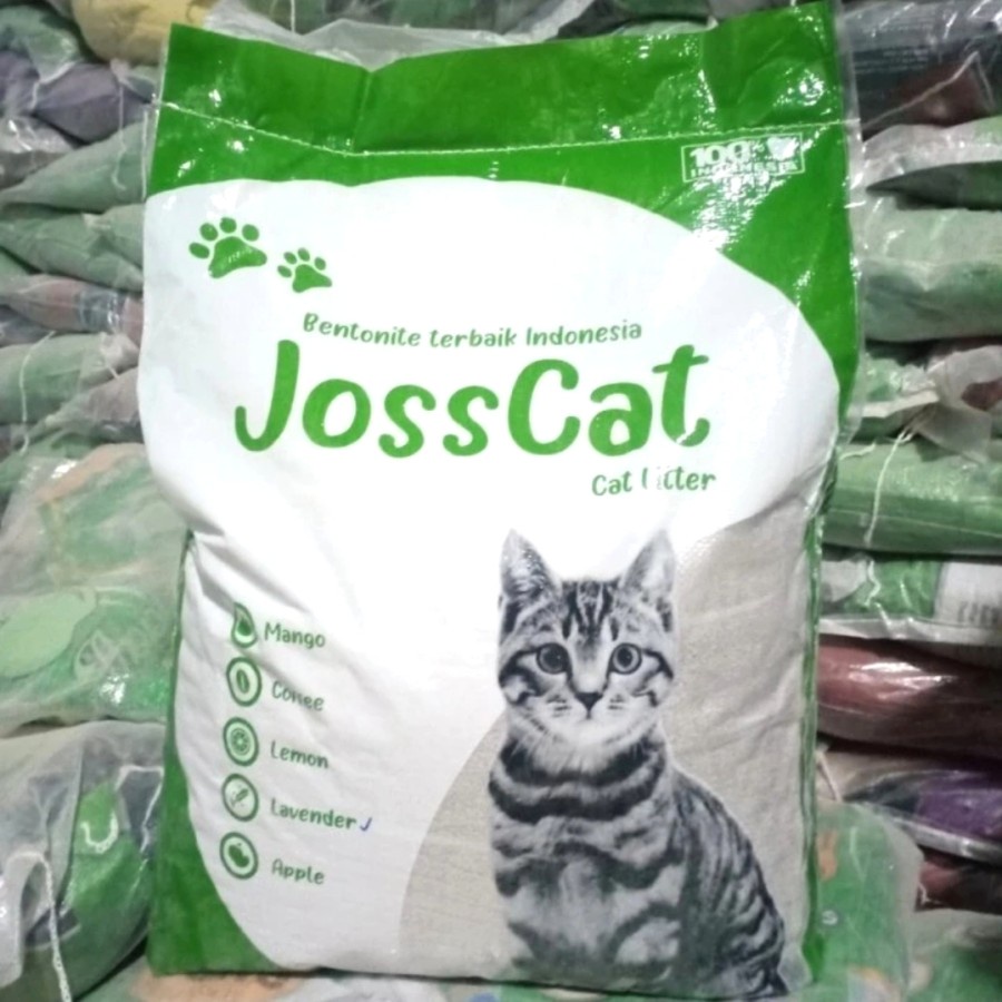 Pasir Kucing JossCat 25liter Pasir Wangi Kucing Gumpal