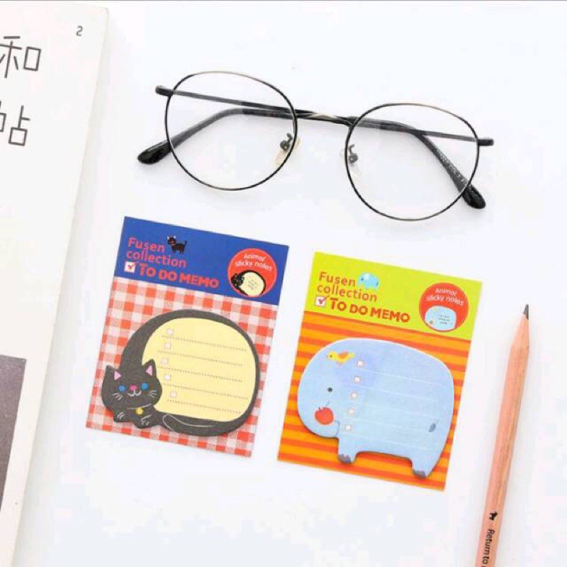 Sticky Notes Motif Hewan Tempelan Kertas Catatan Memo Note Karakter F981