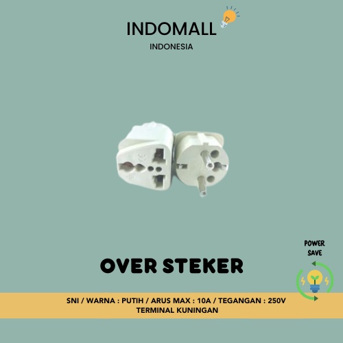 OVER STEKER COLOKAN SERBAGUNA MULTI FUNGSI / OVER STEKER LUBANG 3 KE 2