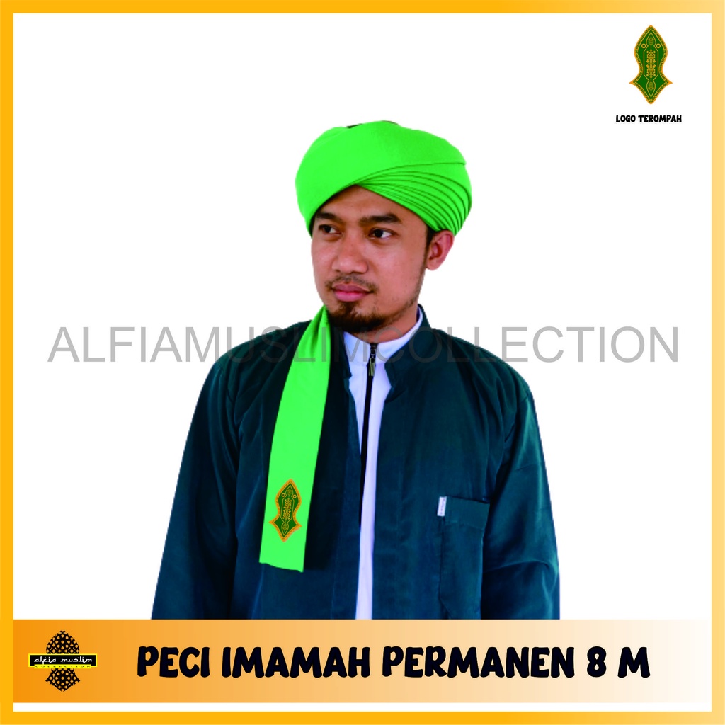 Peci Imamah Permanen Rida 8 Meter MOTIF TERBARU