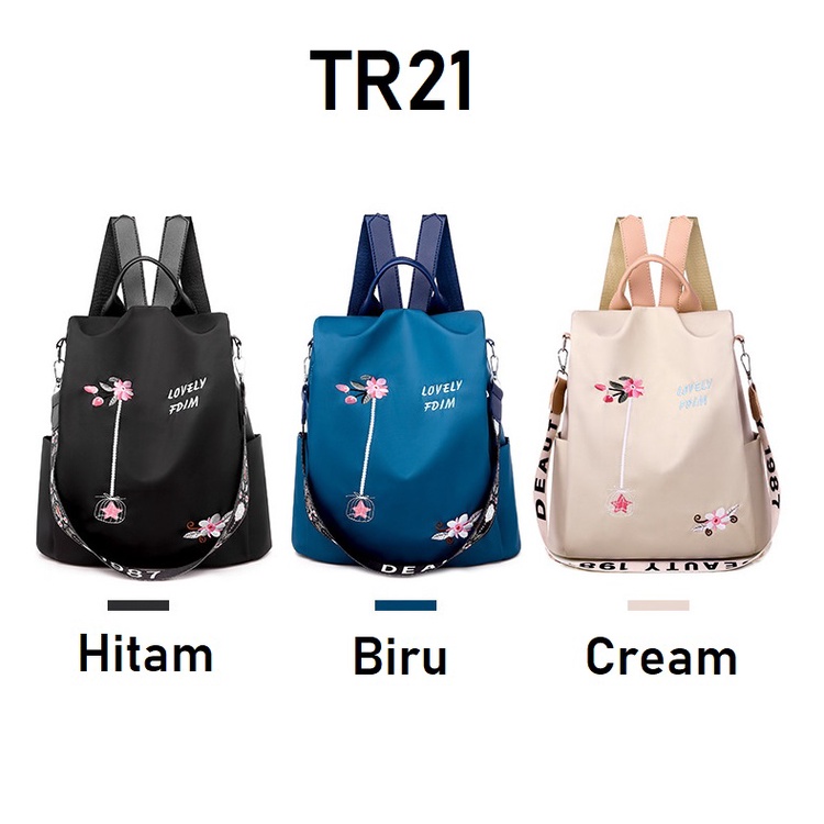 TR21 Tas Ransel Wanita Tas Ransel Korea Tas Ransel Jalan Import