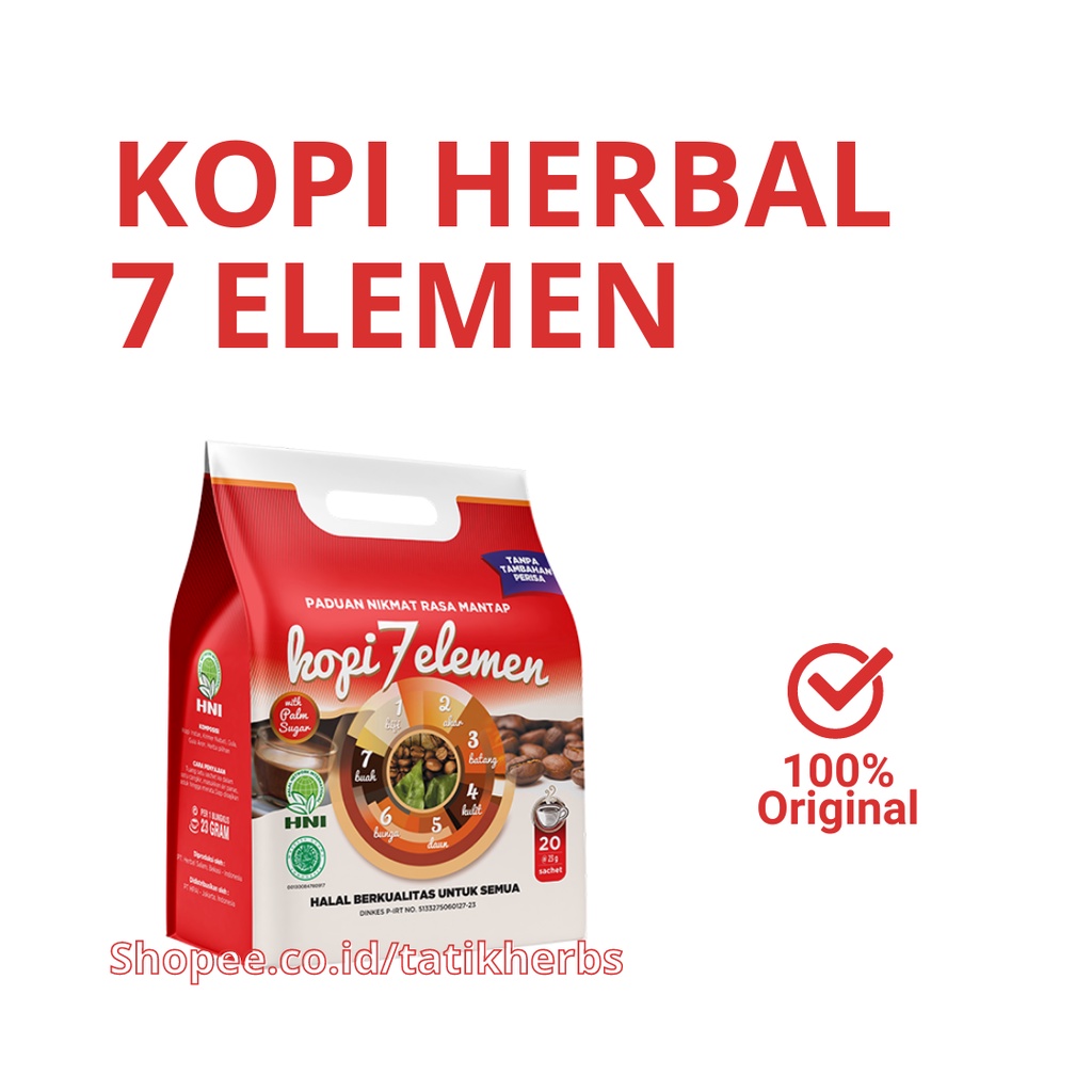 

HNI Kopi Herbal 7 Elemen Sevel Original Hpai