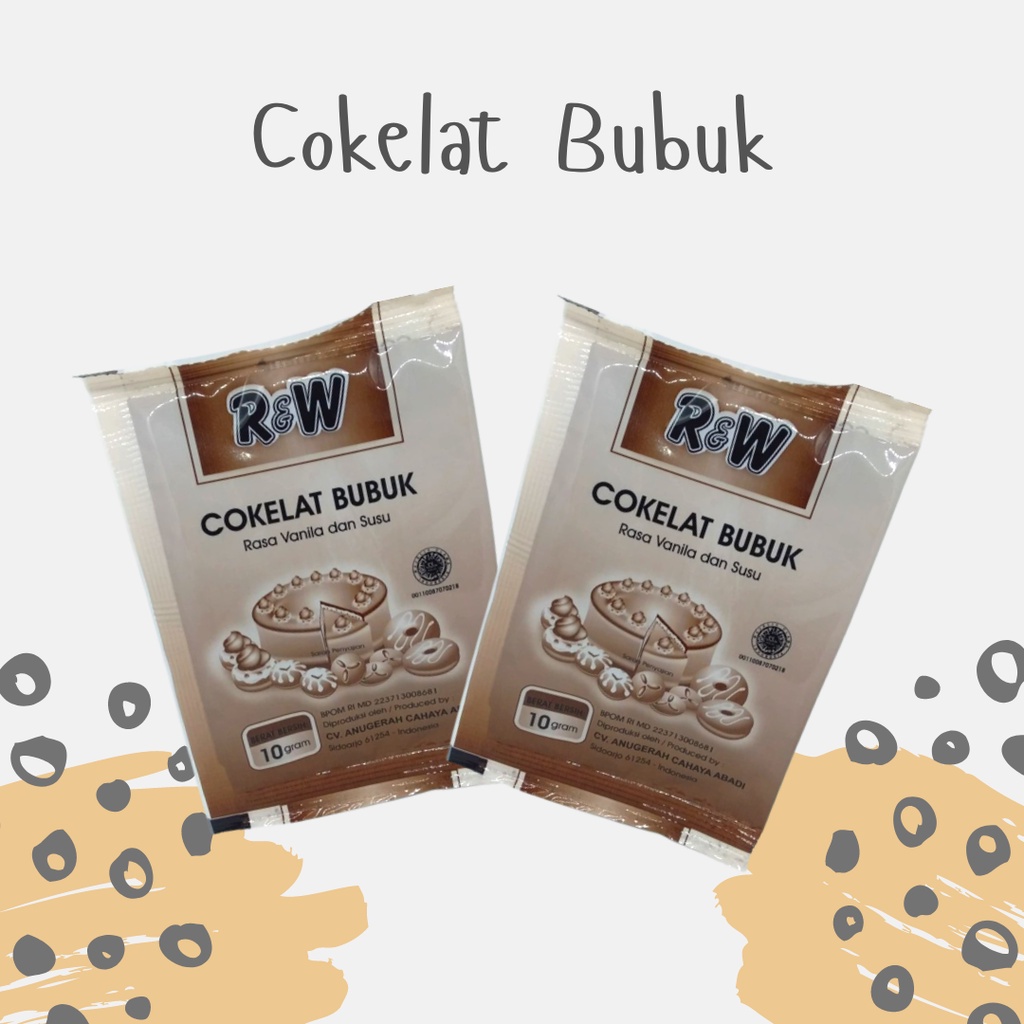 

COKLAT BUBUK R&W 10 GRAM | COKLAT BUBUK RASA SUSU DAN VANILLA