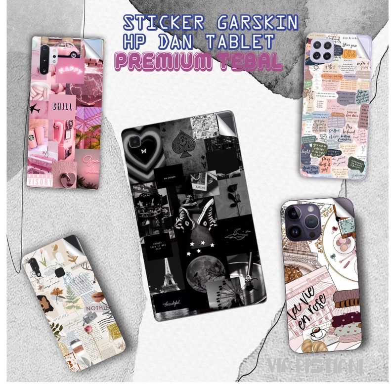 Garskin Skin HP Stiker Anti Jamur Iphone  Vivo Oppo Realme Redmi Samsung Huawei  Samsung  Stiker Pelindung All Type Handphone Tablet Scrapbook Vintage