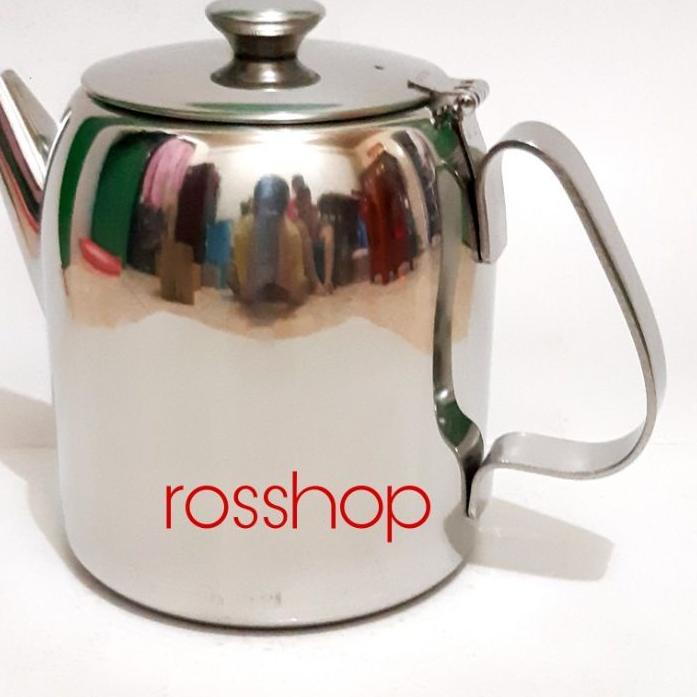 ☂ Tea Pot Stainless Oz 70 Kapasitas 2000 ml/Coffee Pot Jumbo Bahan Tebal/Teko  Ceret Teh ✵