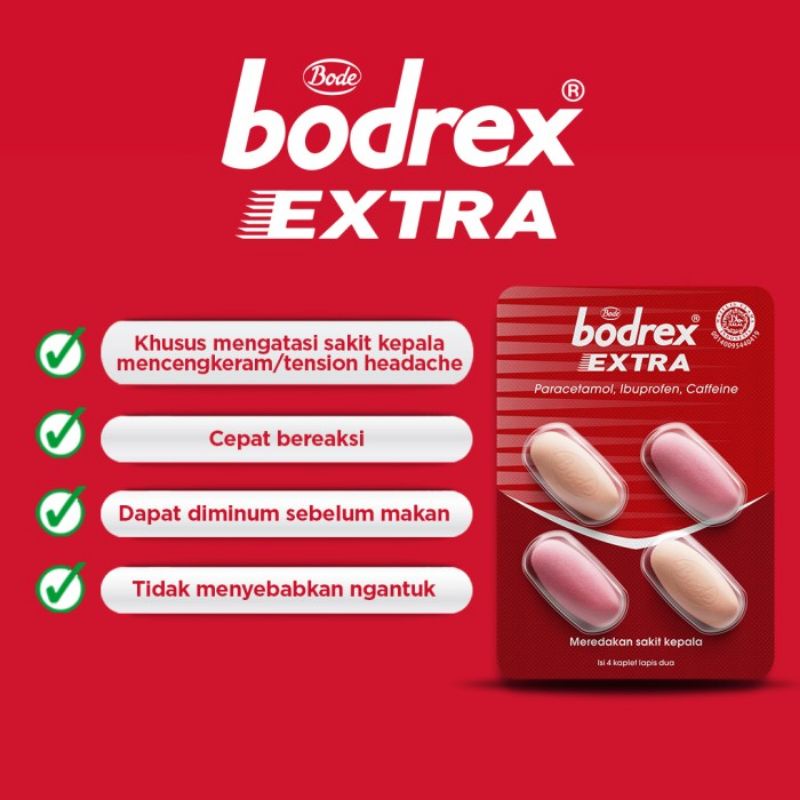 Bodrex Extra 1 BLISTER @ 4 Kaplet