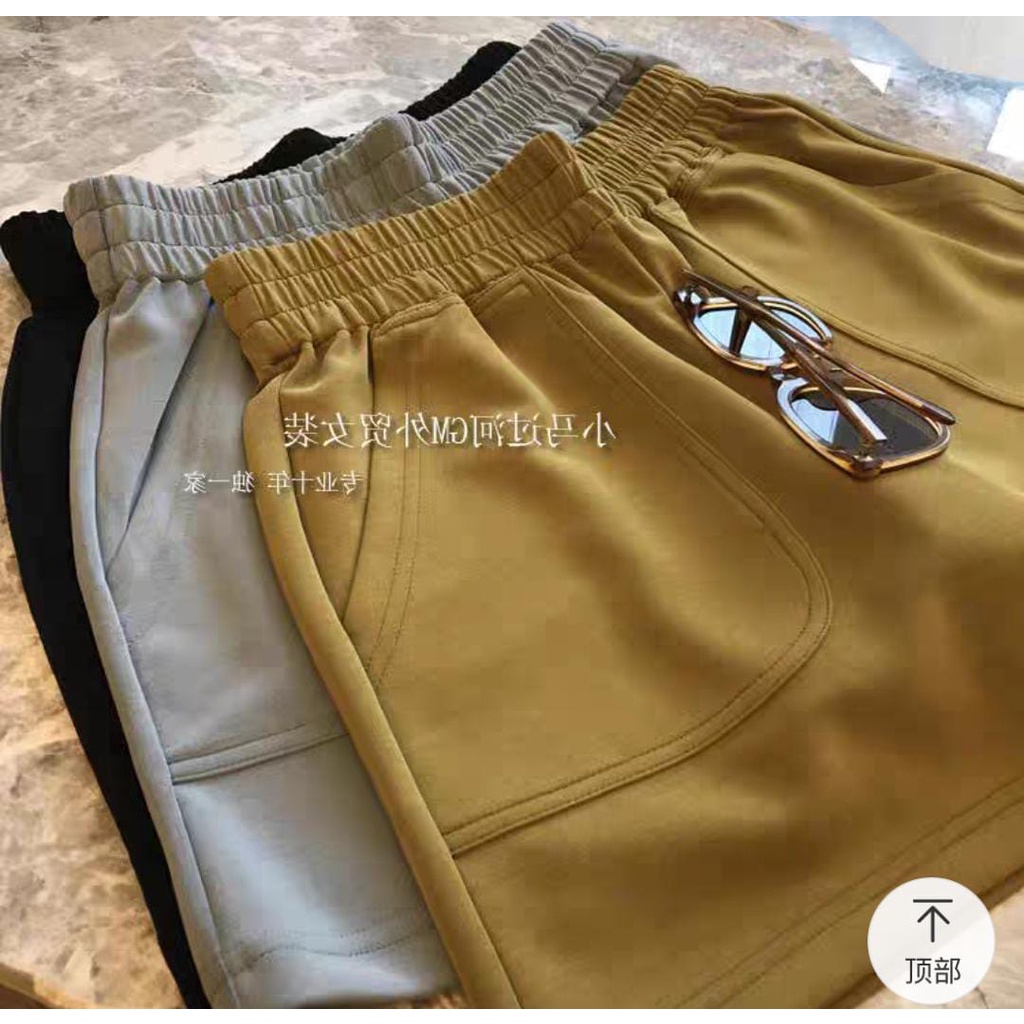 BLAUDY SHORT PANTS JENIA CELANA PENDEK BAHAN FLEECE (IC)