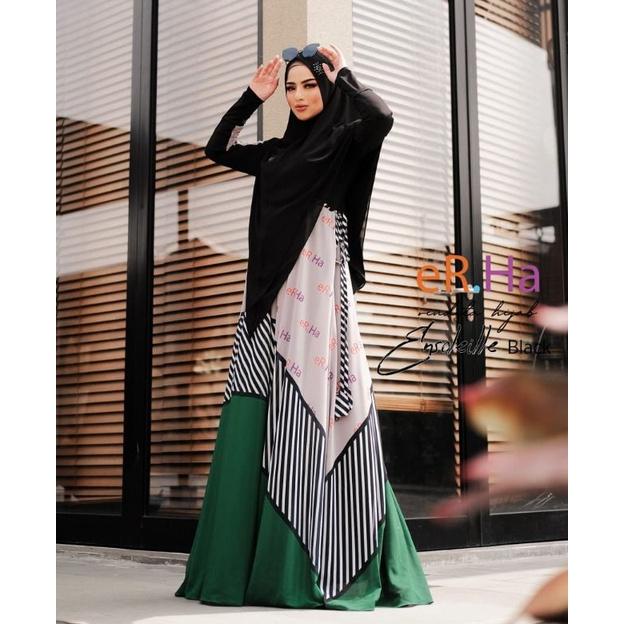 TERLARIS [ER.HA SYARI] GAMIS SYARI CERUTI / DRESS SET PRINTING " ENSOLEILLE " by ERHA RINDITA HIJAB 