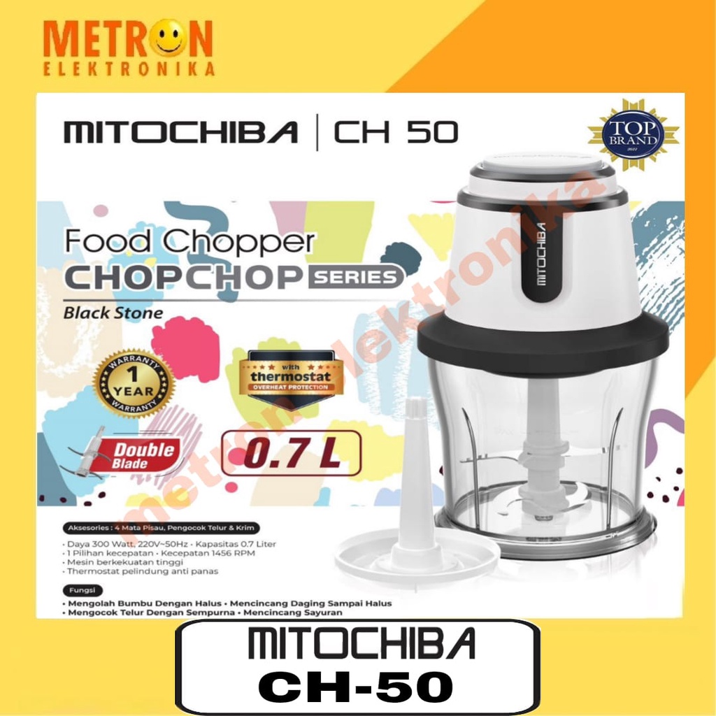 MITOCHIBA CH 50 BLACK STONE - FOOD CHOPPER 0.7LTR CHOPCHOP SERIES