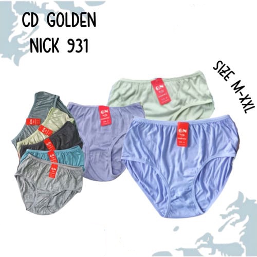 3 Pcs Celana Dalam Golden Nick Art 931 - CD Wanita - Random Warna - Series Warna Terbaru