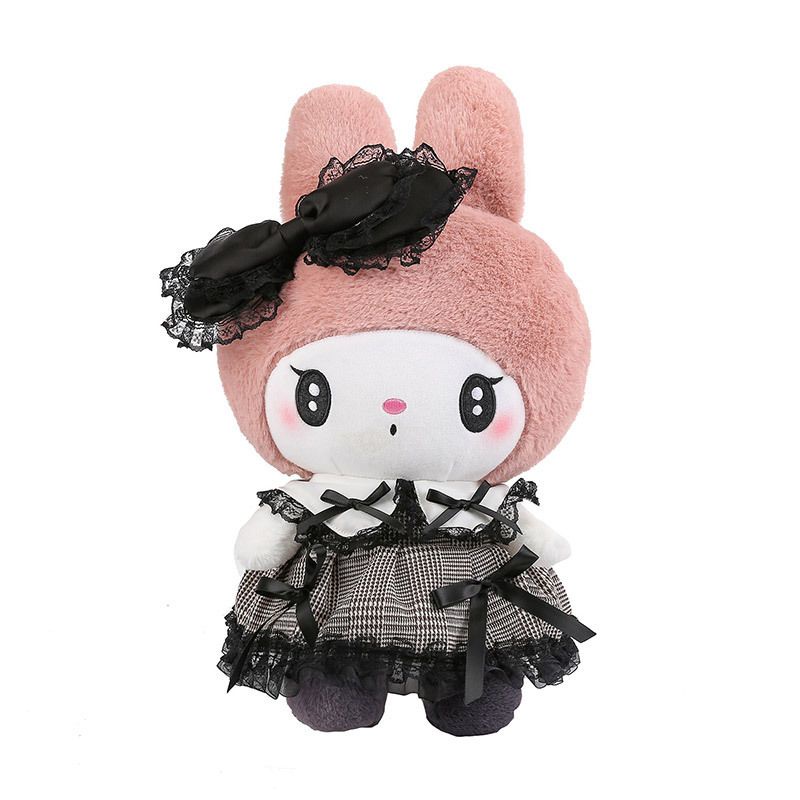 MAINAN BONEKA KUROMI MELODY GAUN HITAM DRESS LUCU PLUSH