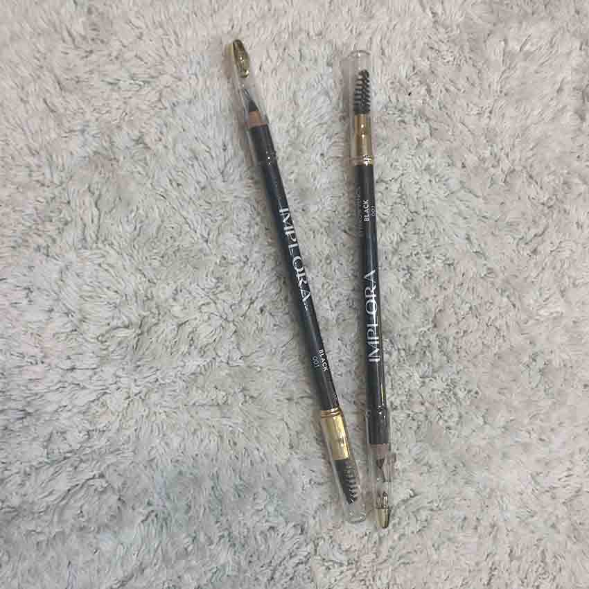 PENSIL ALIS IMPLORA/ IMPLORA EYEBROW -HITAM ( PENSIL + SERUTAN + SIKAT )-1pcs