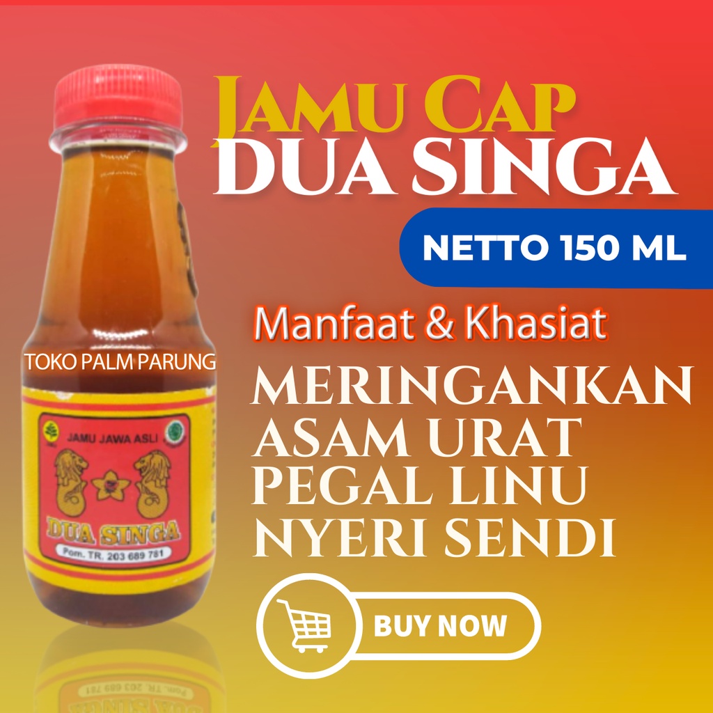 Jamu Dua Singa 150ml Minuman Kesehatan Obat Asam Urat Pegal Linu Nyeri Sendi Lutut Pegel Linu Rematik Encok Legakan Sesak Nafas