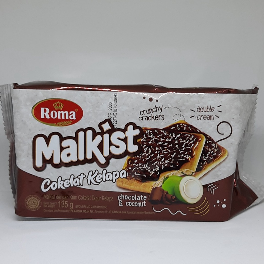 

ROMA Crackers Malkist Cokelat Kelapa Pack 95gr