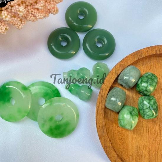 ⚡COD⚡ Liontin Batu Giok Cina Oval Labu Liontin Gelang Kalung