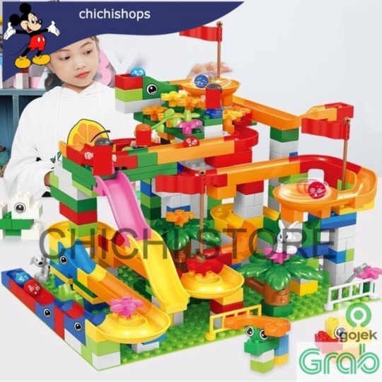 

Promo Mainan Balap Kelereng TRACK MAZE TOY BRICKS MARBLE RACE RUN-180PCS CC Limited