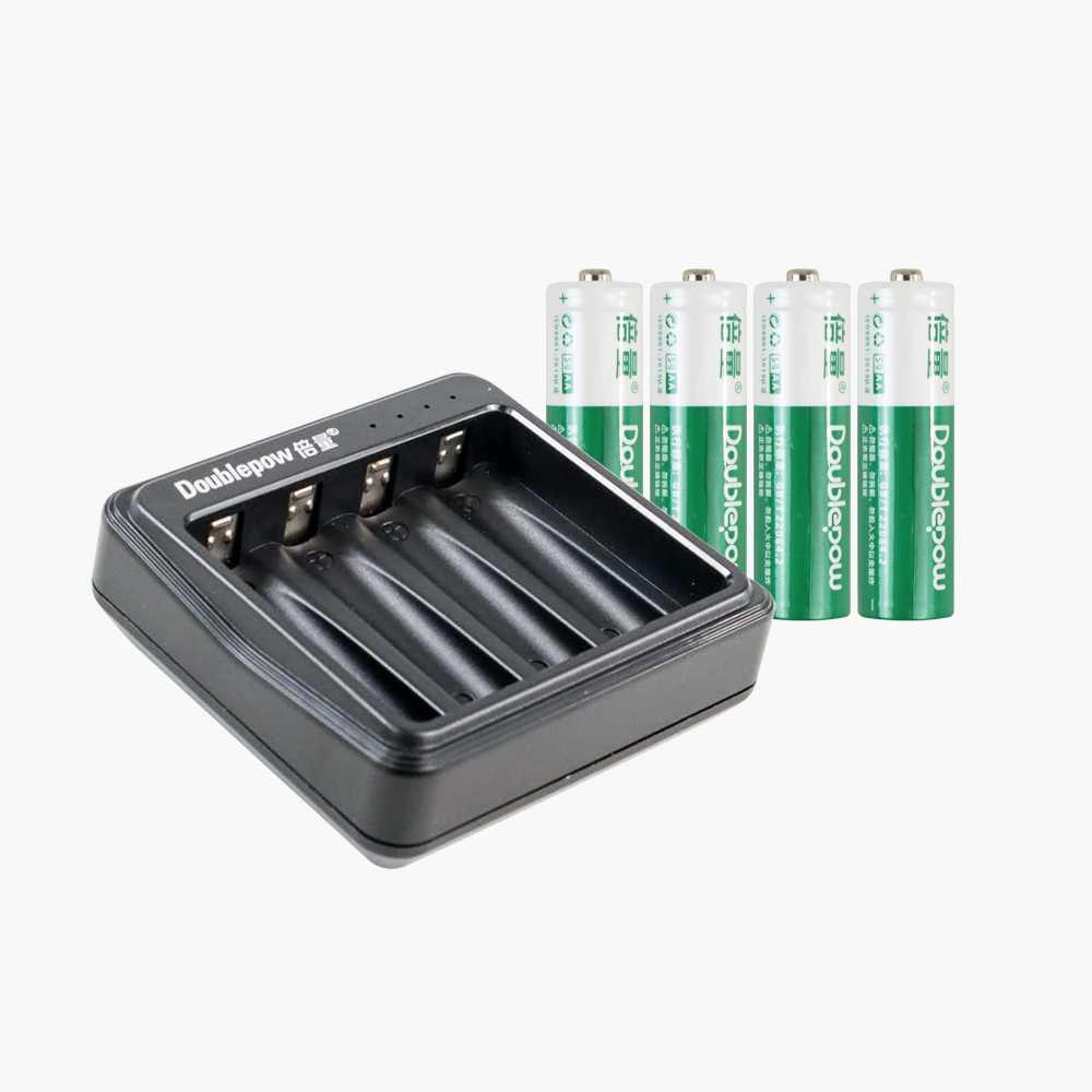 Doublepow Charger Baterai 4 slot AA/AAA with 4 PCS Baterai AA 780mAh - UK-574 - Black