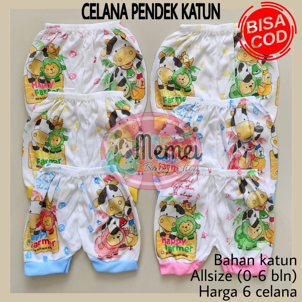 1 LUSIN (12 pcs) Celana bayi pendek KATUN halus lembut