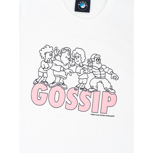 Based Club Gossip Kaos Lengan Pendek Putih