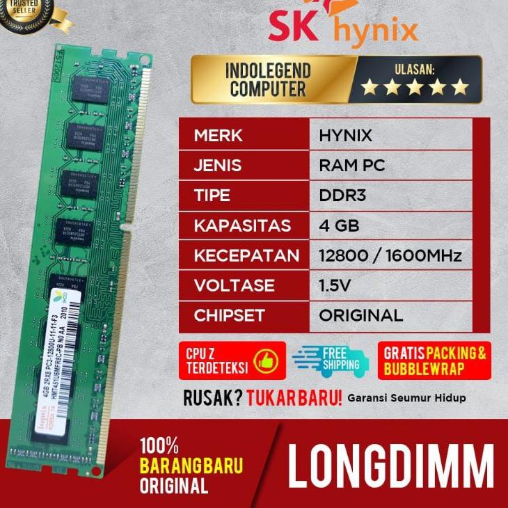 ● HYNIX DDR3 4GB PC LONGDIM ☀