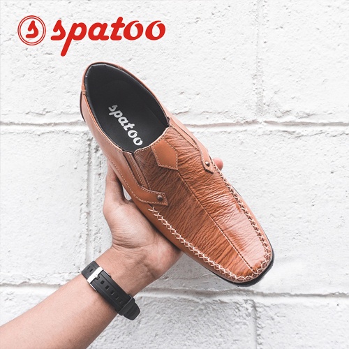 Sepatu Pantofel Sol Iris Pria Bahan Kulit Asli Original Spatoo