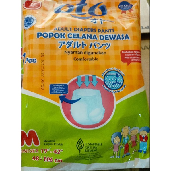 Oto Adult Diapers Pants| Popok Celana Dewasa Renceng UKURAN M & XL| Termurah