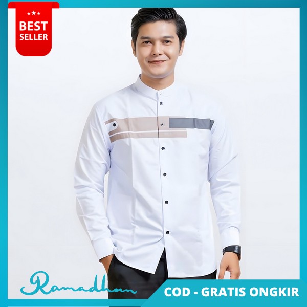 Baju Muslim Laki Distro Pakistan Lebaran Pria Kelambi Hari Raya Atasan Mewah Motif Keren Kekinian Bu
