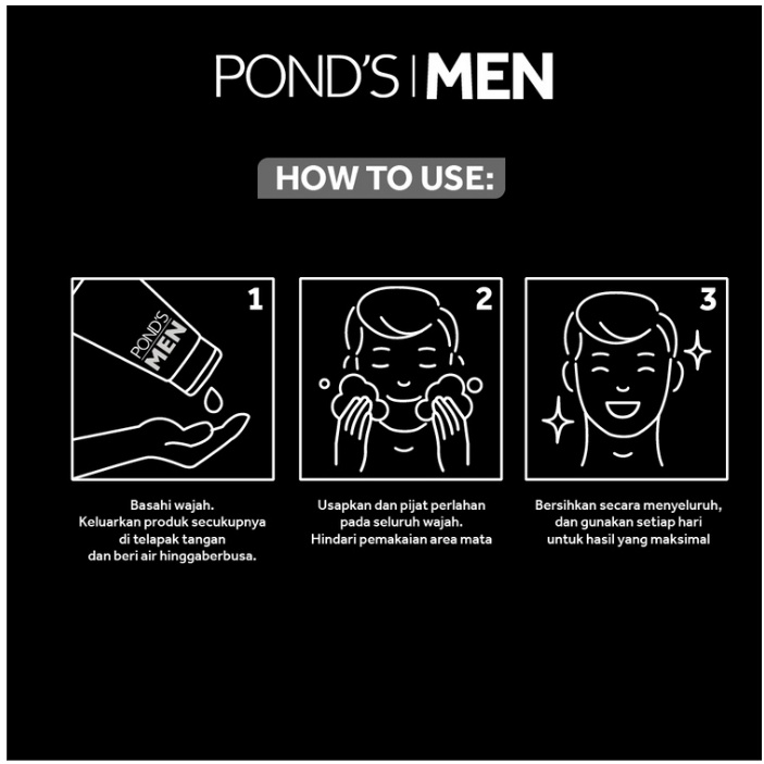 Ponds Men Facial Scrub Lightning Oil Clear 100g - Anti Bakteri