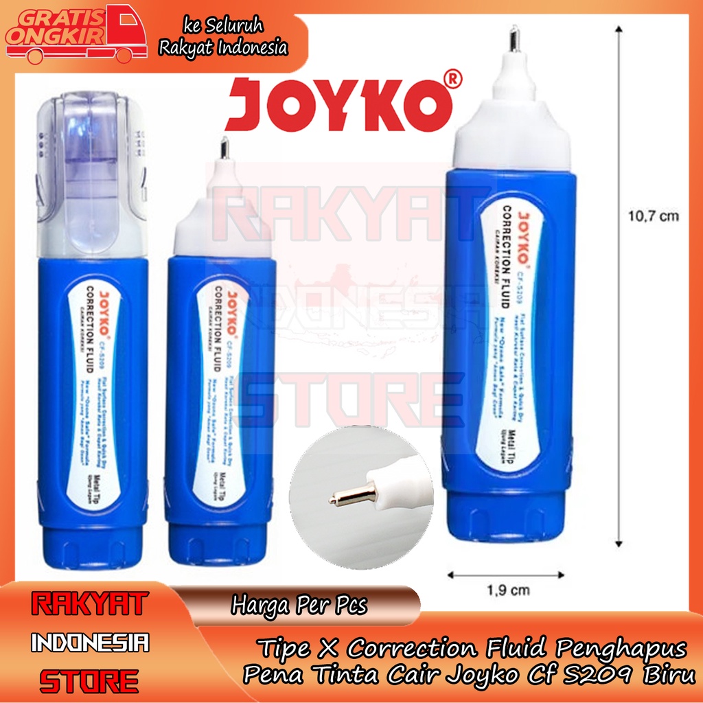 

MISTAKE OUT TIPEX CORRECTION JOYKO CF-S209 TIPE EX CORRECTION FLUID PENGHAPUS CAIR JOYKO CF S209 BIRU TIP LOGAM TIPE X JK101 CORRECTION FLUID CAIRAN KOREKSI PENGHAPUS CAIR Mistake Out MENGHASPUS KESALAHAN DI BUKU TULIS PENGHAPUS ANAK SEKOLAHAN