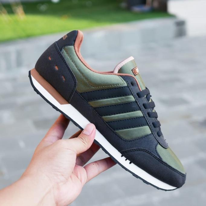Sepatu Adidas Neo City Racer Green List Black Original