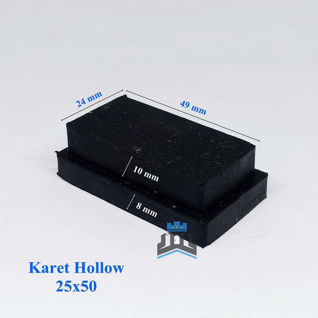 Karet Kaki Meja Kursi Hollow Holo 25x50 Kotak Padat
