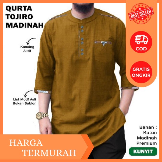 Ltf Baju Koko Pria Dewasa / Baju Koko Pria Lengan Pendek / Baju Koko Dewasa / Baju Koko Toyobo Premi