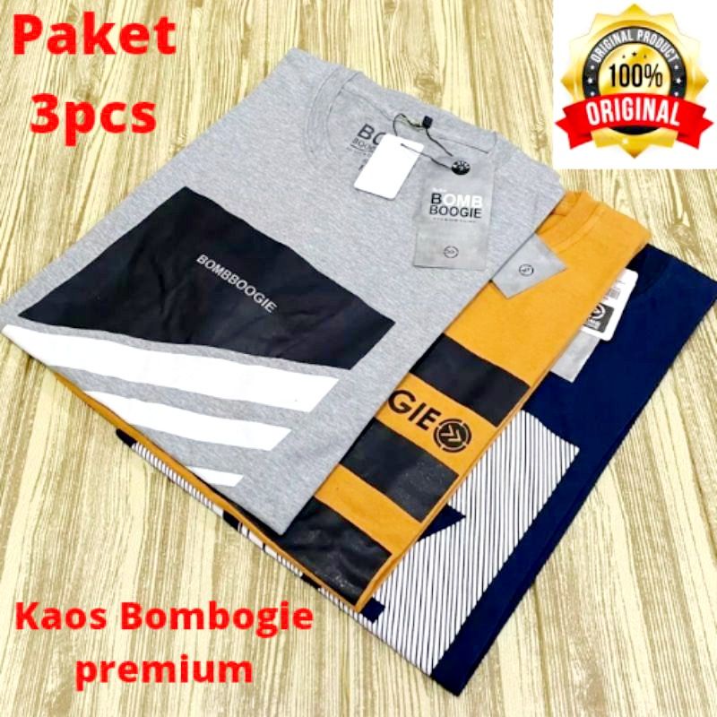 { COD } PAKET 3PCS 100 Kaos bombogie | kaos distro | kaos bombogiee pria | 3pcs 100rb | kaos pria distro | kaos cowok/ baju bombogiee / baju kaos / baju pria distro /  kaos premium / baju / kaos/ Kaos pria big size / kaos pria