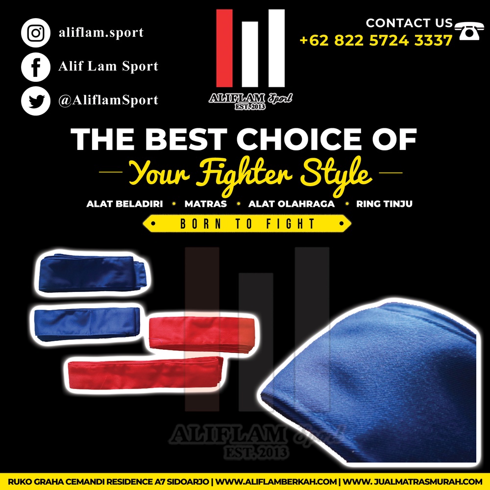 Sabuk Silat POLOS Merah Biru Sabuk Silat Besar / Sabuk Body Protector IPSI