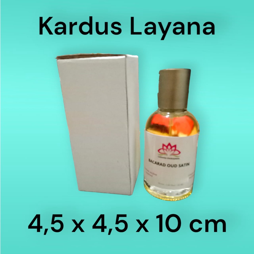 

Per 10 Pcs Kardus White Craft Ukuran 4,5 x 4,5 x 10 cm untuk Parfum 30 ml