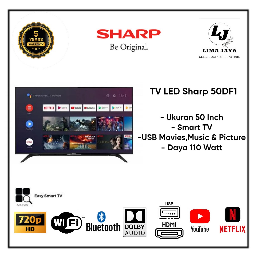 SHARP LED TV 50DF1 Smart TV LED 50 Inch