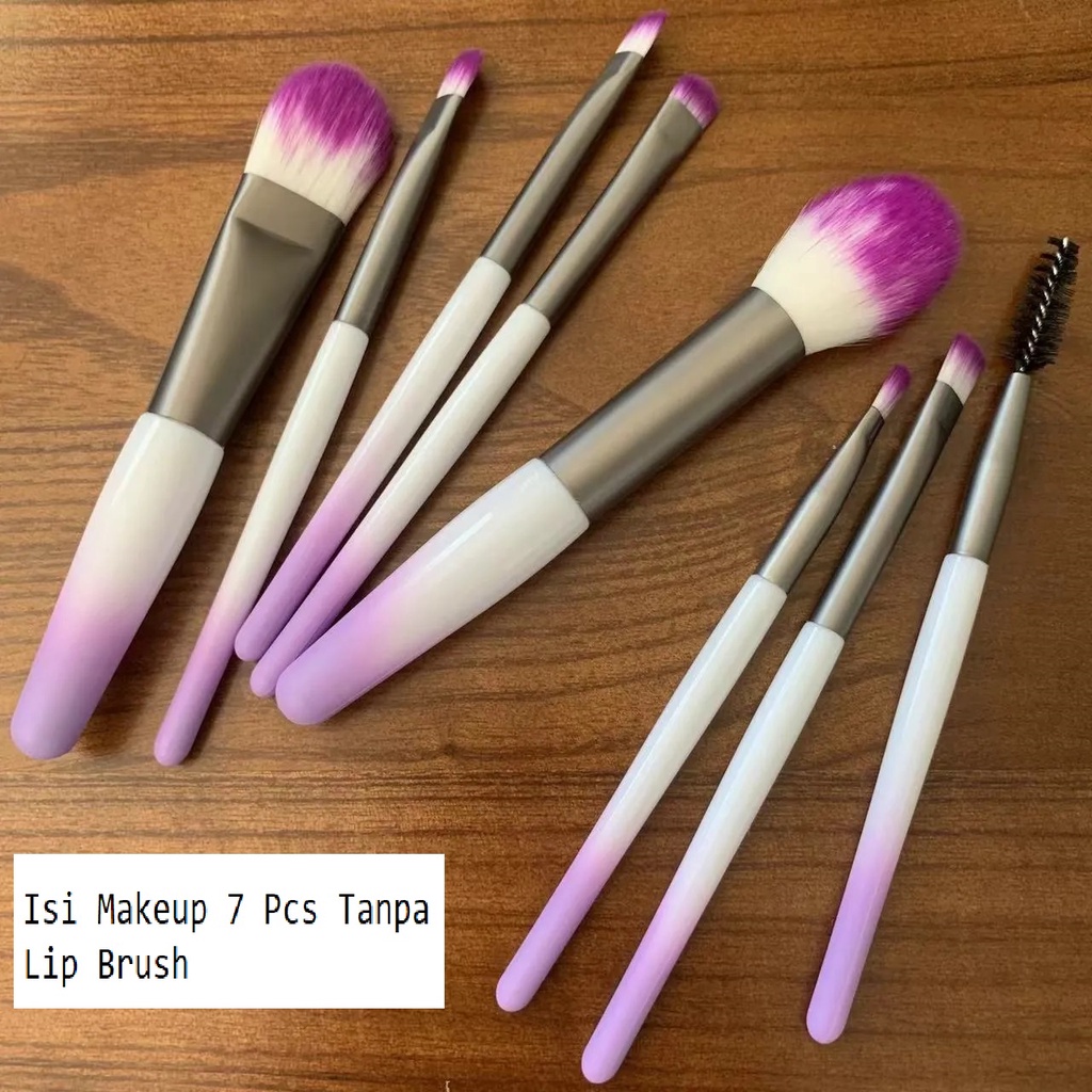 Kuas Make Up 7 IN 1 Mini Travel Cosmetic Brush Make Up