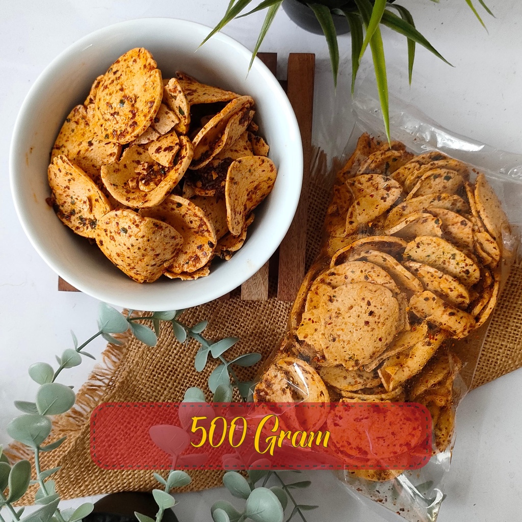 

Basreng Pedas Daun Jeruk 1/2 Kg Sejoli