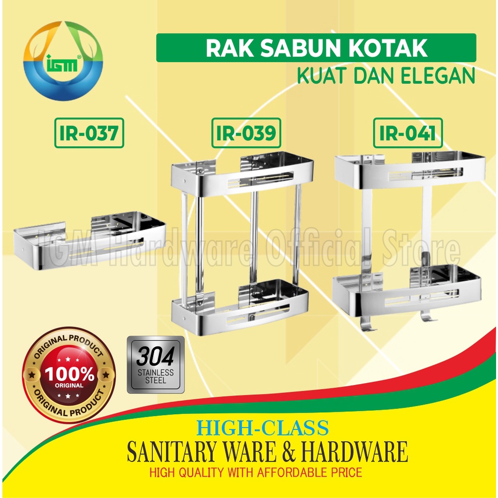 RAK SABUN KOTAK SUSUN GANTUNGAN IGM IR-037, IR-039, IR-041