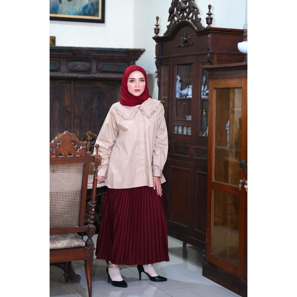 Rok Plisket Pemium | Rok Kekinian | Rok Wanita | Rok Muslimah | Rok Panjang | Rok Trendy | Rok Plisk