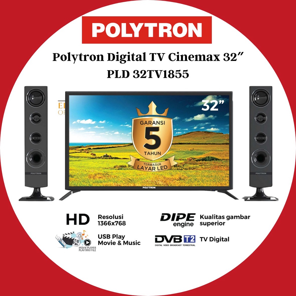 POLYTRON LED TV 32inch PLD 32TV1855 DIGITAL TV