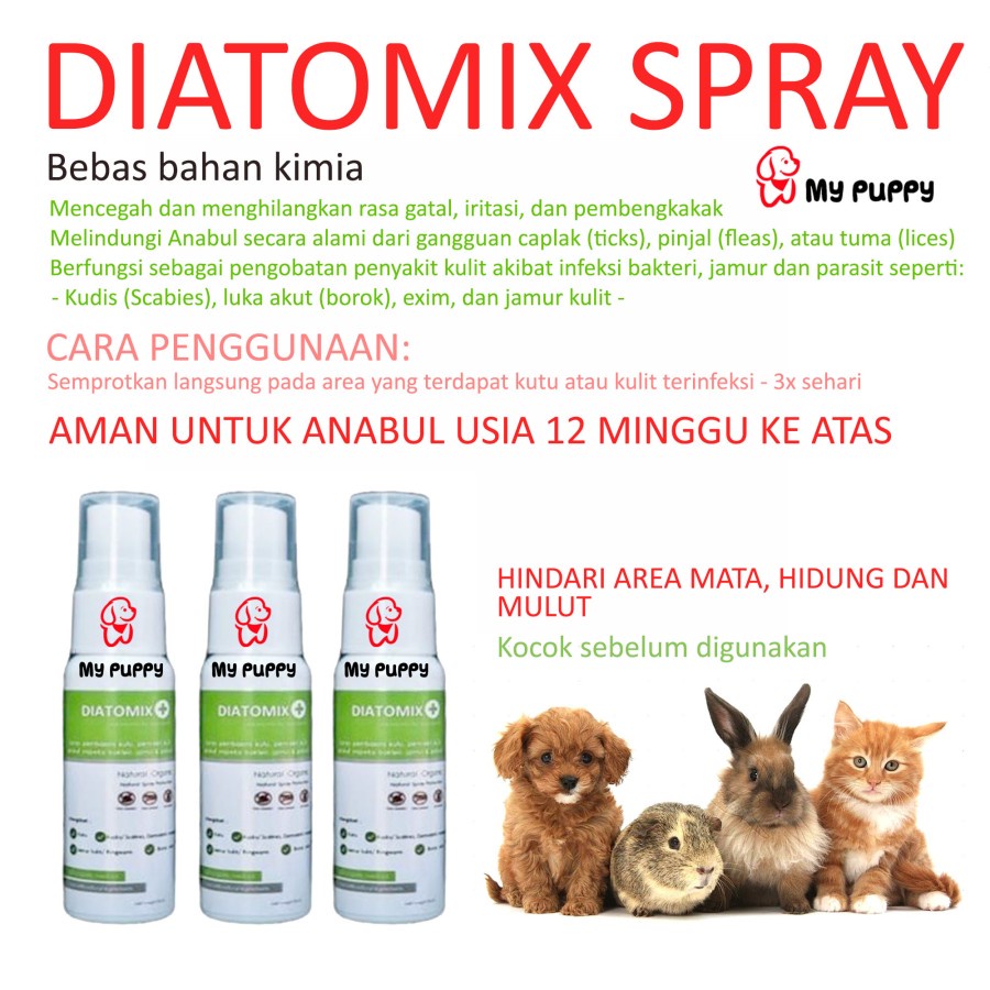 diatomix obat pembasmi kutu - jamur - scabies - demodectic 20 ml